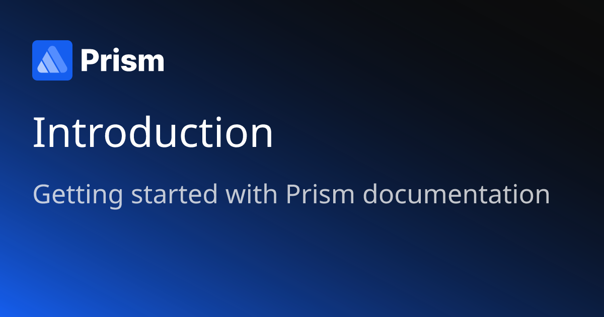 Introduction | Prism PMS